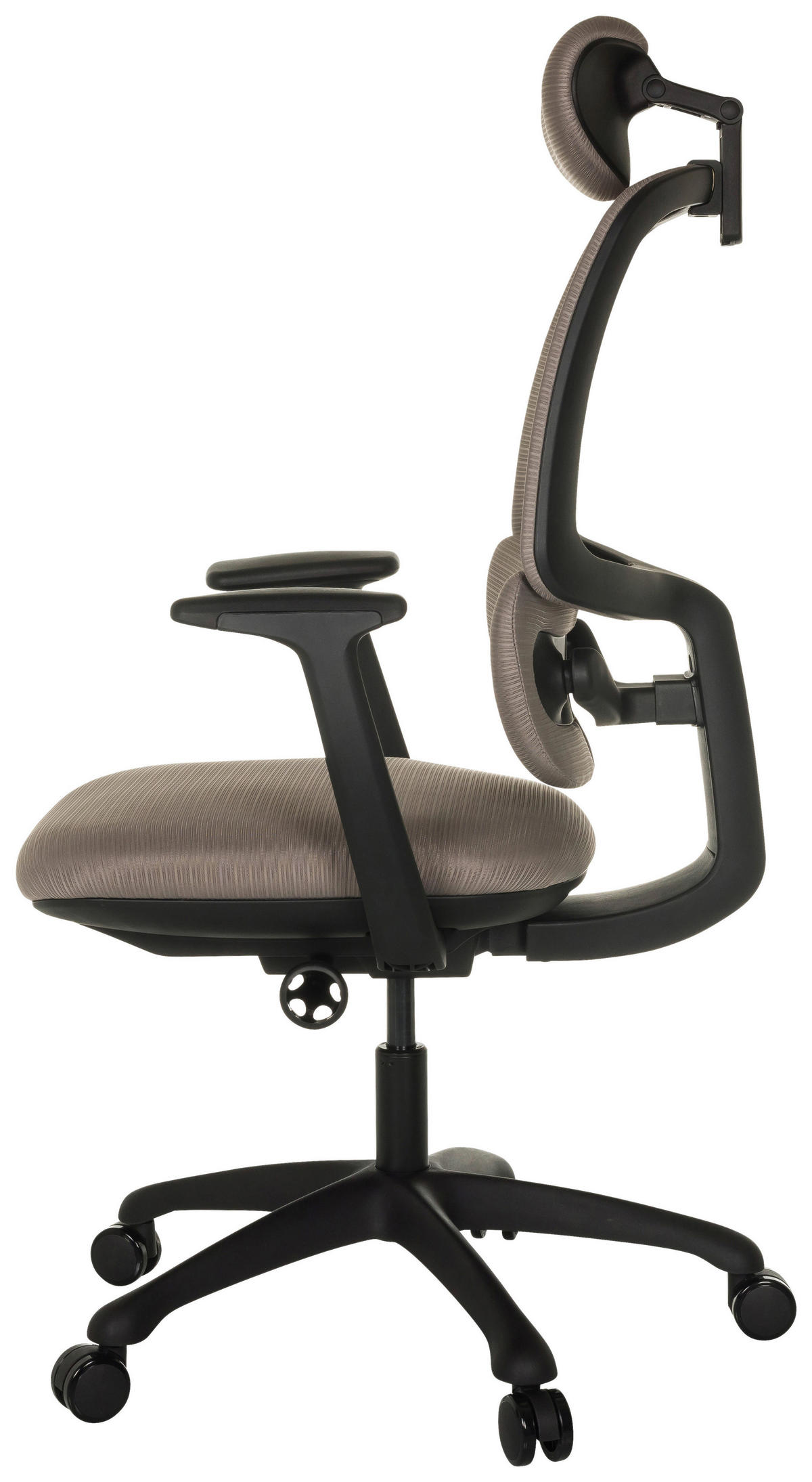 OTOČNÁ ŽIDLE, síťovina, šedá - šedá/černá, Moderní, textil/plast (66/114 - 129/67,5cm) - MID.YOU