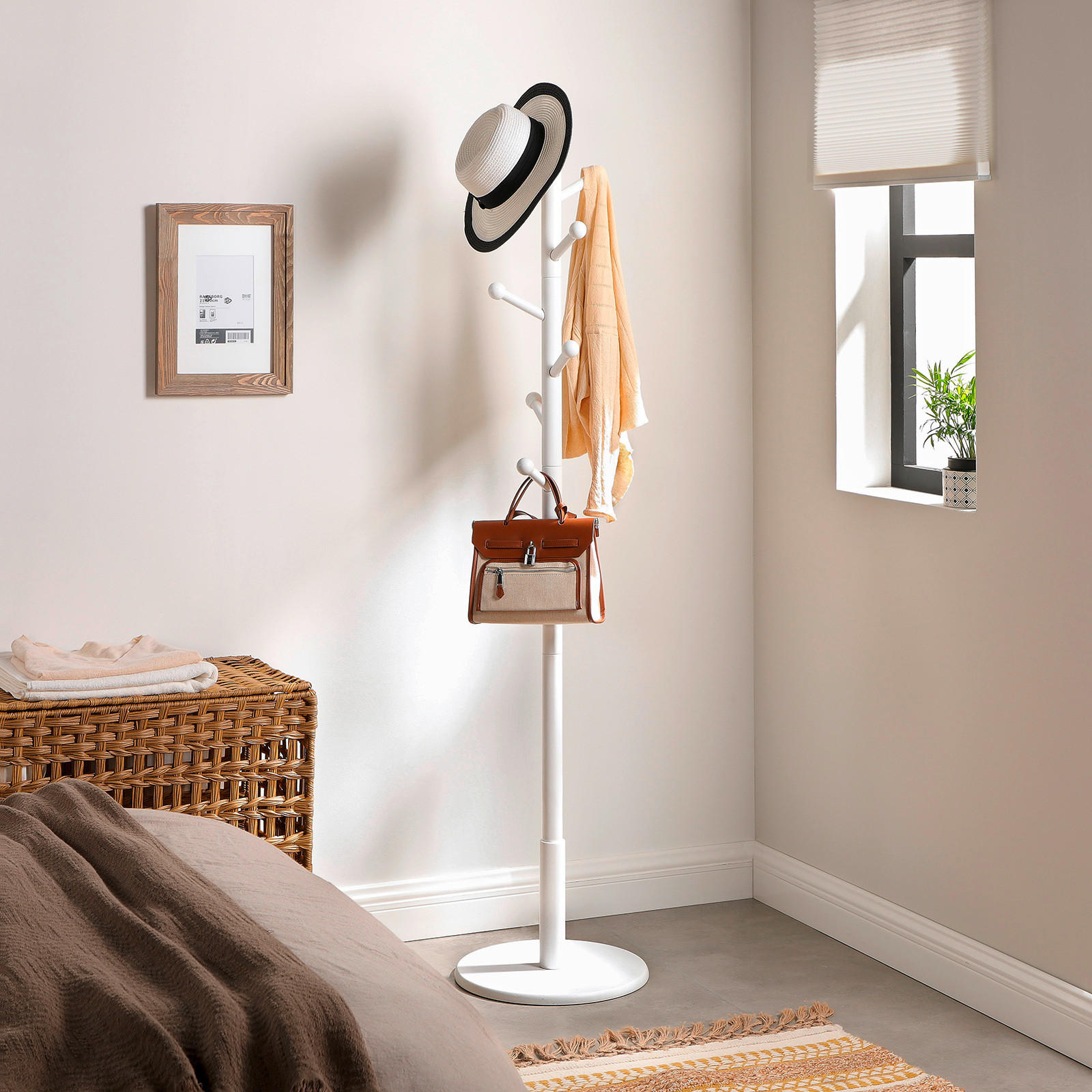 GARDEROBENSTÄNDER in Weiß 38/175/38 cm   - Weiß, Trend, Holz (38/175/38cm) - Boxxx