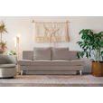 SCHLAFSOFA  in Cord Beige  - Chromfarben/Beige, Design, Textil/Metall (200/85/90cm) - Xora