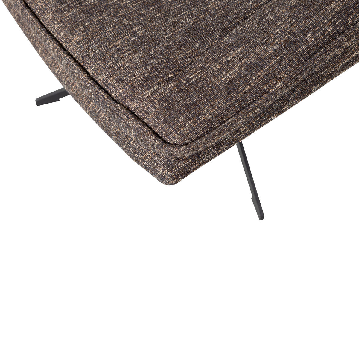 SESSEL in Webstoff Braun  - Schwarz/Braun, Design, Textil/Metall (75/88/94cm) - Livetastic