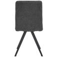 STUHL Webstoff Schwarz, Dunkelgrau  - Dunkelgrau/Schwarz, Design, Textil/Metall (45/91/61cm) - Novel