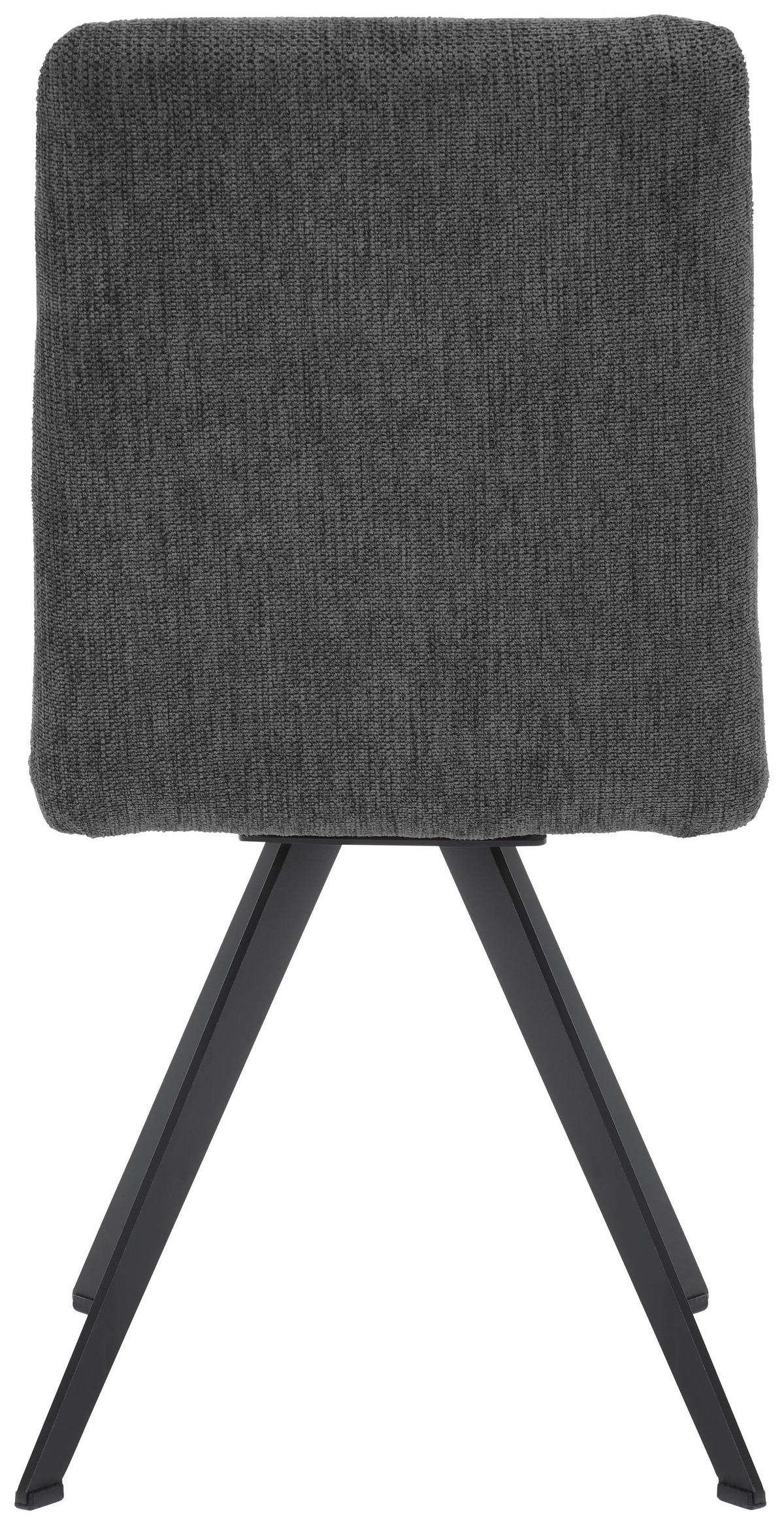 STUHL Webstoff Schwarz, Dunkelgrau  - Dunkelgrau/Schwarz, Design, Textil/Metall (45/91/61cm) - Novel