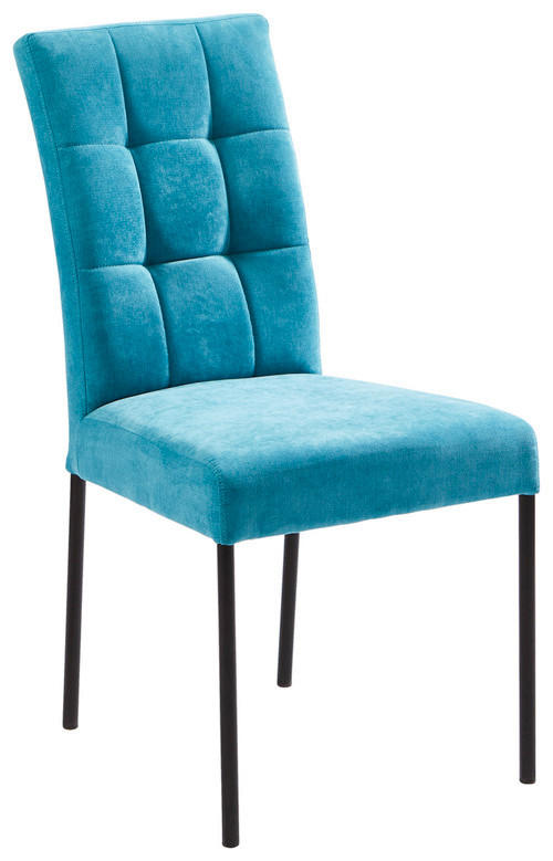 SZÉK fém, textil fekete, türkiz  - türkiz/fekete, Design, textil/fém (46/91/61cm) - Xora