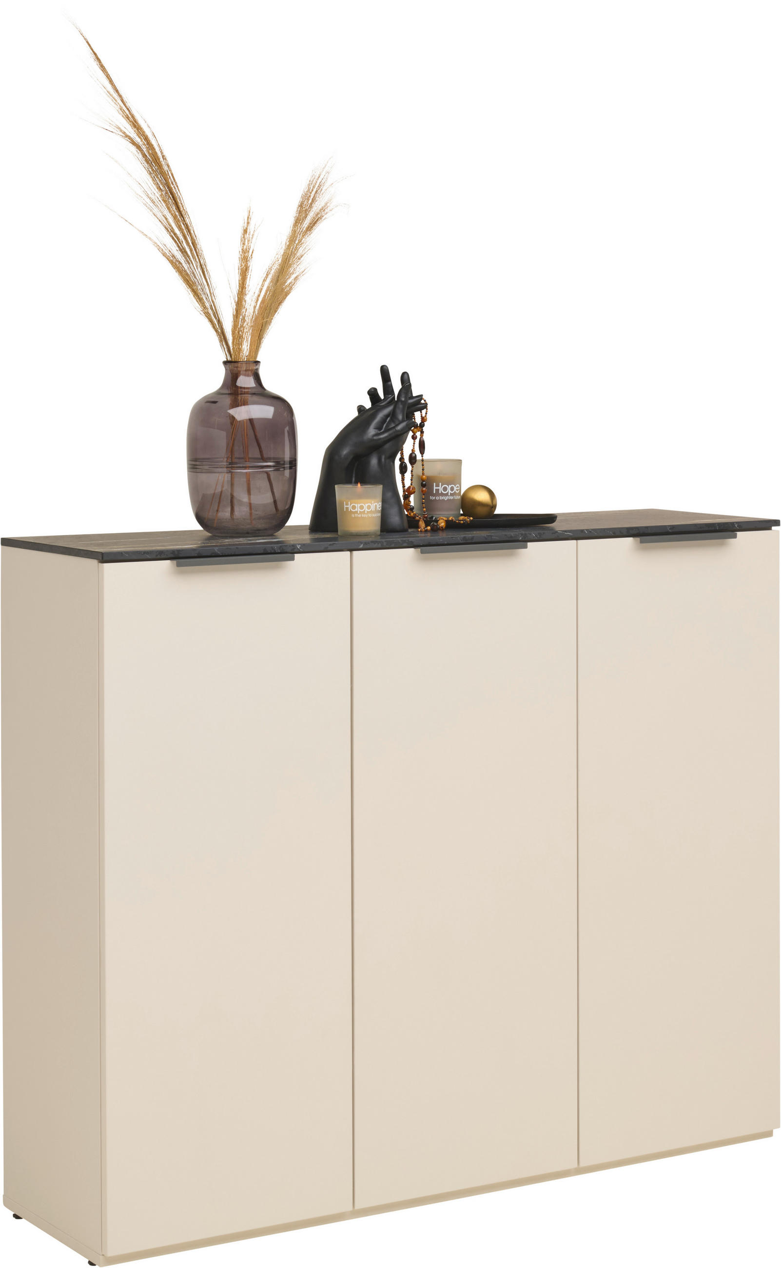 SCHUHSCHRANK 120/100/34,5 cm  - Kaschmir/Anthrazit, Design, Holzwerkstoff/Kunststoff (120/100/34,5cm) - Voleo