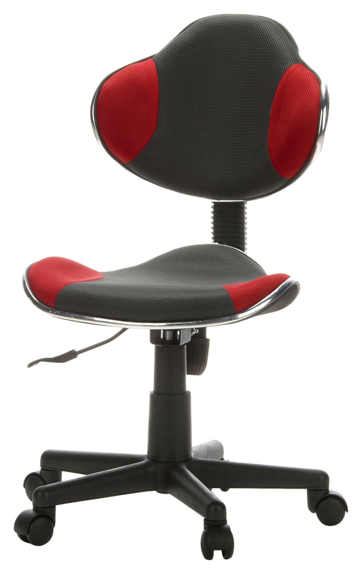 OTOČNÁ ŽIDLE PRO MLÁDEŽ, šedá, červená - šedá/červená, Basics, plast (45/86-101/42cm) - MID.YOU