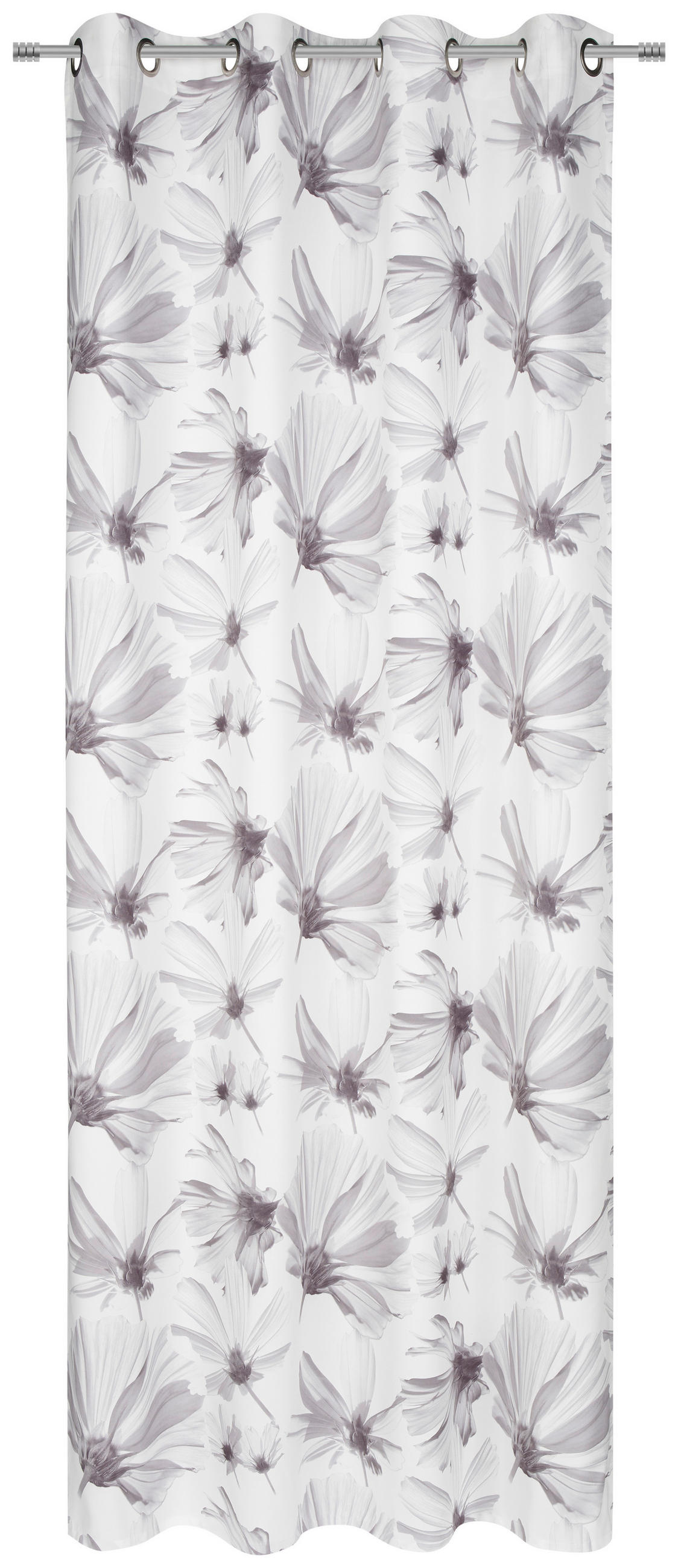 ÖSENSCHAL Bagna blickdicht 140/255 cm   - Silberfarben, Basics, Textil (140/255cm) - Ambiente