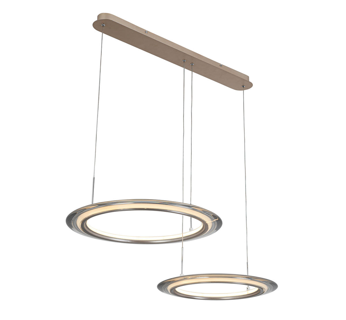LED-HÄNGELEUCHTE Lakewood   - Chromfarben/Champagner, Design, Kunststoff/Metall (82cm) - Dieter Knoll