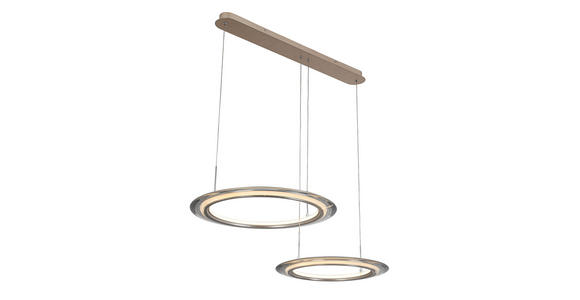 LED-HÄNGELEUCHTE 82/55/150 cm  - Chromfarben/Champagner, Design, Kunststoff/Metall (82/55/150cm) - Dieter Knoll