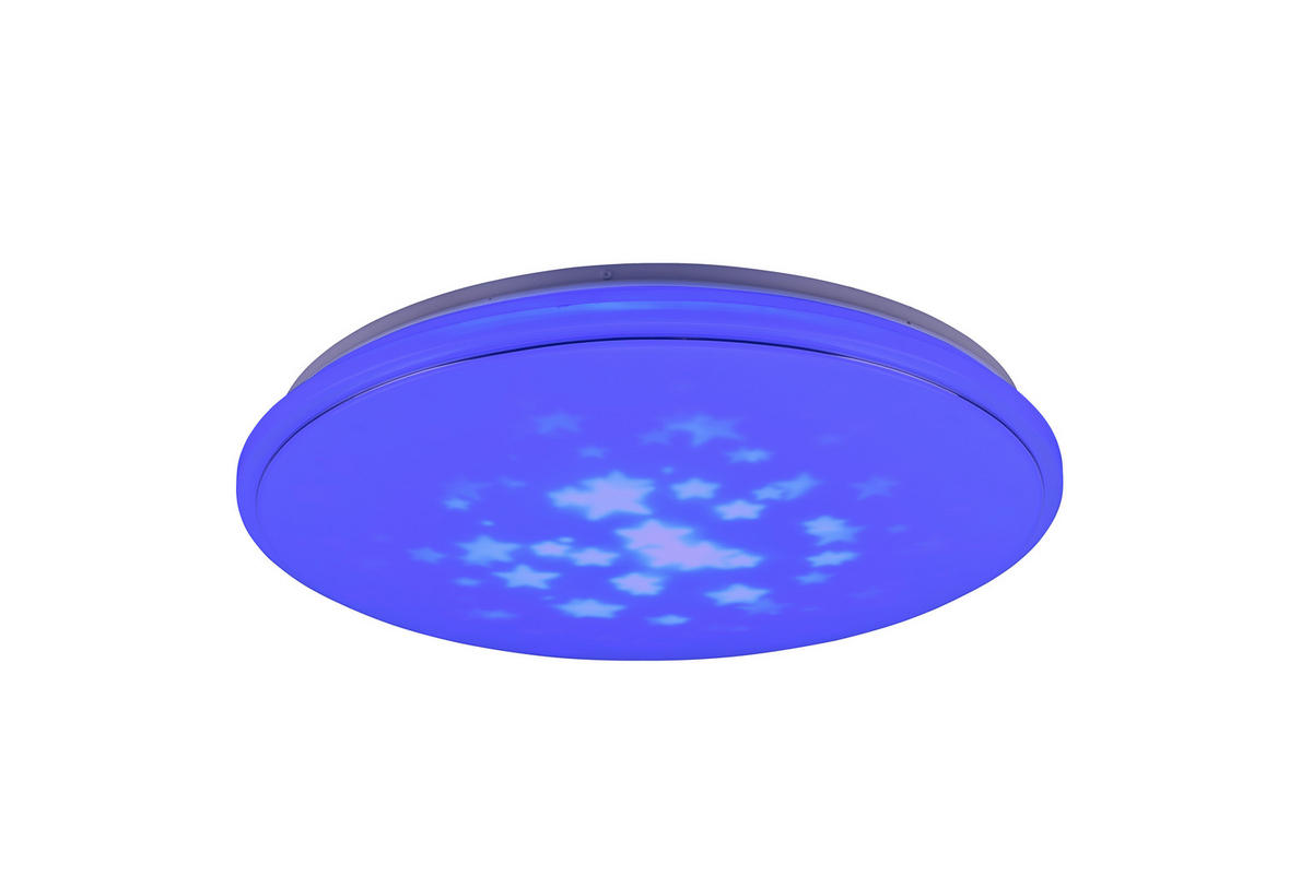 LED-DECKENLEUCHTE  50/8 cm    - Weiss/Schwarz, Basics, Kunststoff (50/8cm)