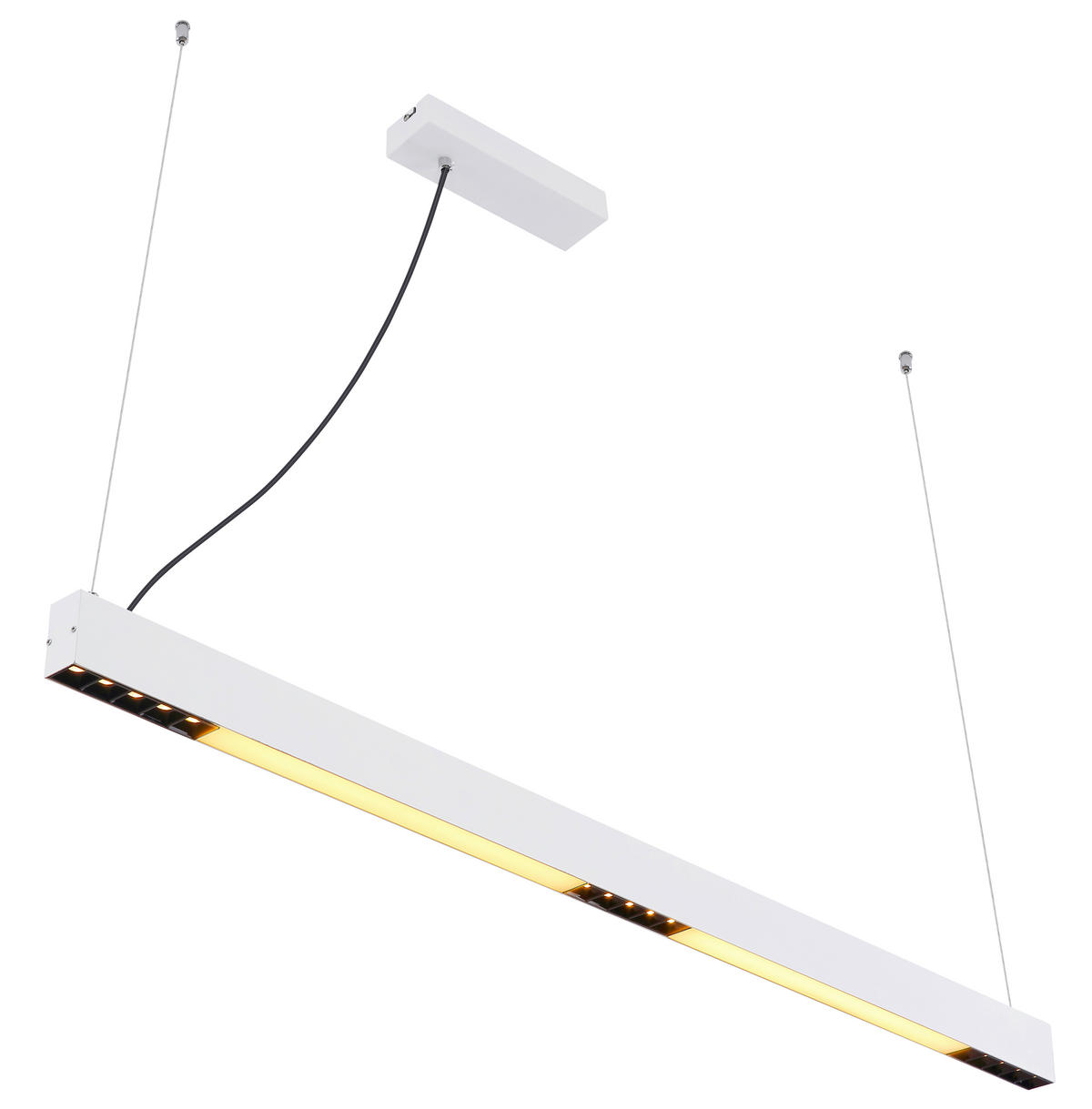 LED-HÄNGELEUCHTE 119/7/120 cm  - Weiß, Design, Glas/Kunststoff (119/7/120cm) - Globo