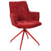 ARMLEHNSTUHL  in Eisen Chenille  - Rot, LIFESTYLE, Textil/Metall (59,5/90,5/62,5cm) - Novel