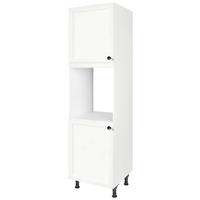 GERÄTEUMBAUSCHRANK 60/216,6/58 cm  in Weiß  - Schwarz/Weiß, MODERN, Holzwerkstoff/Metall (60/216,6/58cm) - Nobilia