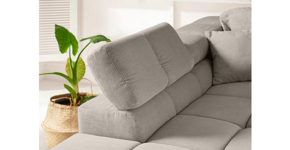 ECKSOFA  in Feincord Sandfarben  215/319 cm  - Sandfarben/Schwarz, Design, Kunststoff/Textil (215/319cm) - Hom`in