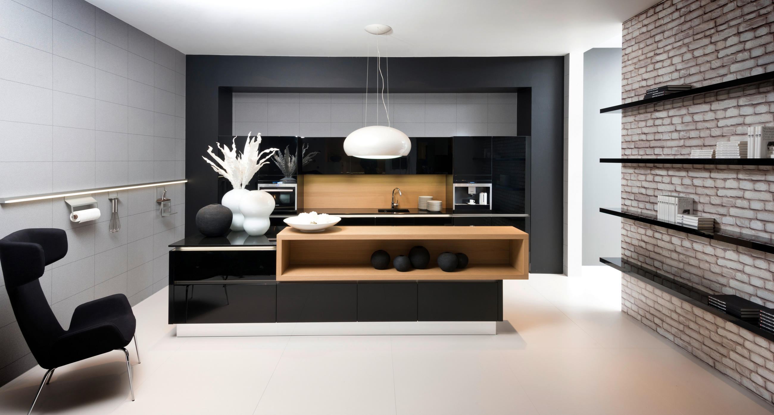 EINBAUKÜCHE NOVA LACK  - Schwarz, Design, Holzwerkstoff - Nolte Küchen