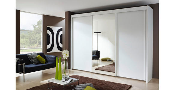 SCHWEBETÜRENSCHRANK in Weiß - Weiß, KONVENTIONELL, Glas/Holzwerkstoff (250/223/65cm) - Cantus