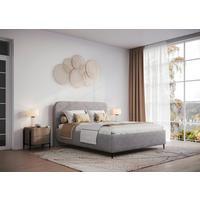 ČALÚNENÁ POSTEĽ, 180/200 cm, grafitová - čierna/grafitová, Modern, kov/drevo (180/200cm) - MID.YOU