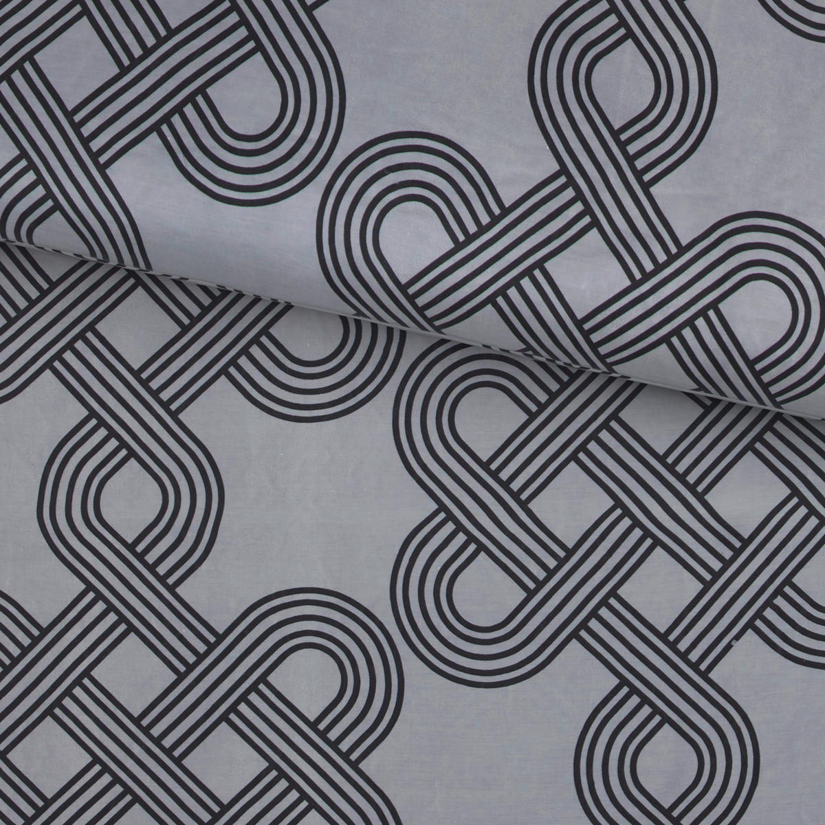 BETTWÄSCHE Satin 135/200 cm  - Anthrazit/Hellgrau, Design, Textil (135/200cm) - Novel
