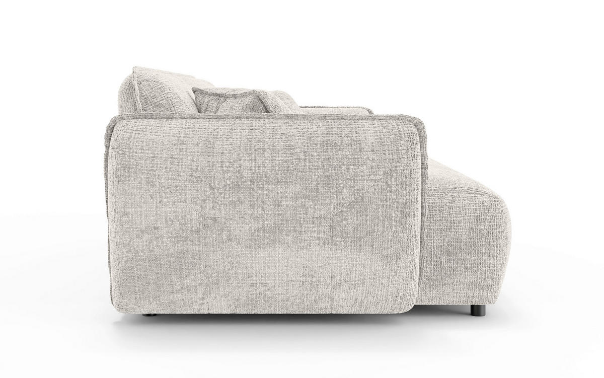 VIERSITZER-SOFA Nelia Chenille Beige  - Beige/Schwarz, Design, Kunststoff/Textil (250/81/114cm) - P & B