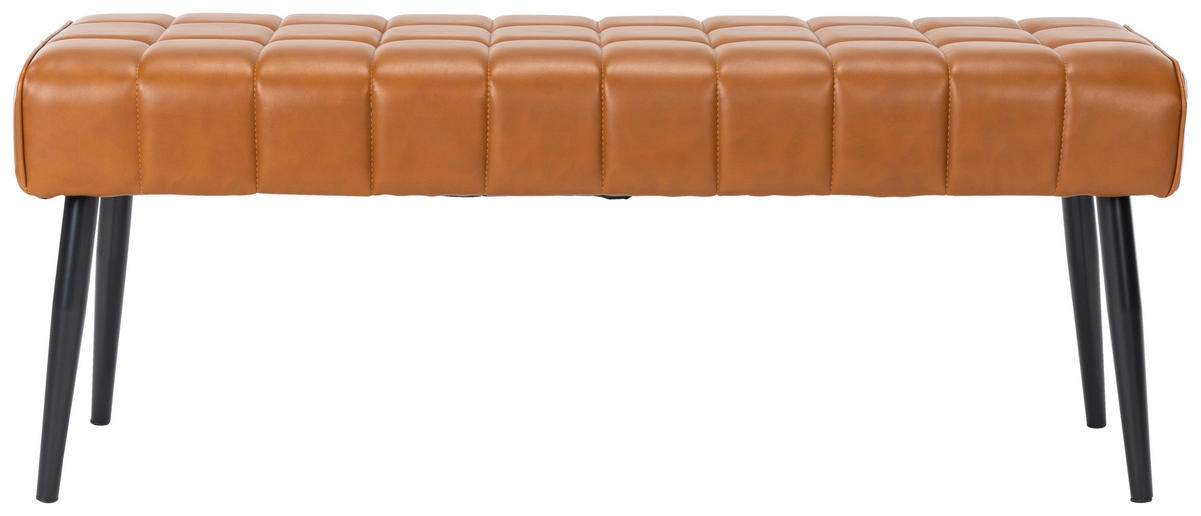 KLOP, kovina, tekstil črna, barve konjaka  - črna/barve konjaka, Trend, kovina/tekstil (113/45/38cm) - Xora
