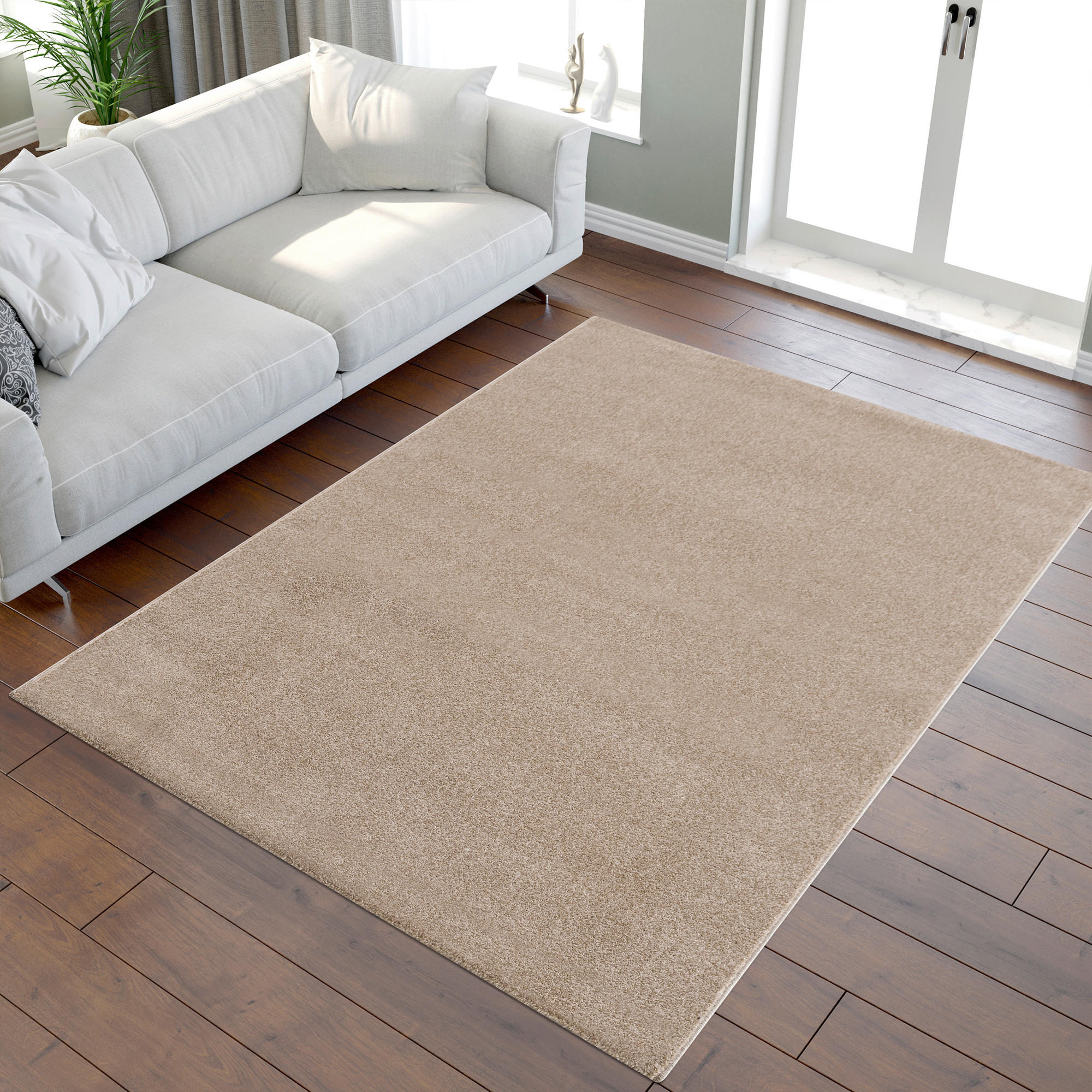 WEBTEPPICH 140/200 cm Uni Beige  - Beige, LIFESTYLE, Kunststoff/Textil (140/200cm)