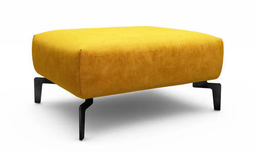 HOCKER in Textil Gelb  - Gelb/Schwarz, Design, Textil/Metall (90/70/46cm) - SENSOO