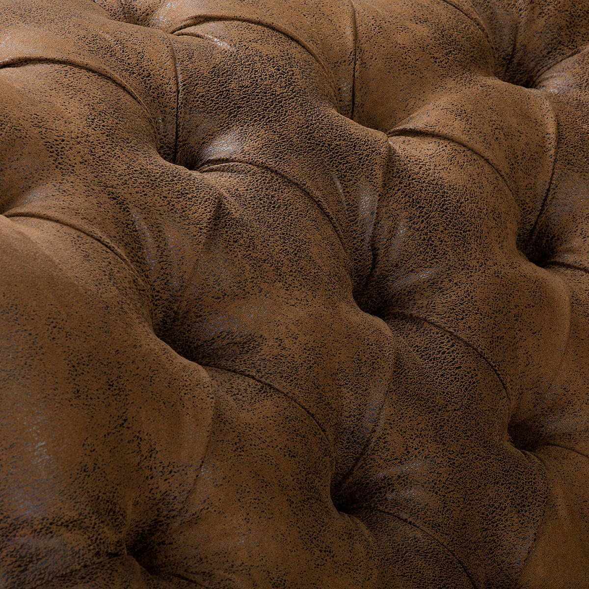 RÉCAMIERE Lederlook Braun  - Braun, Design, Holz/Textil (185/93/75cm) - Livetastic