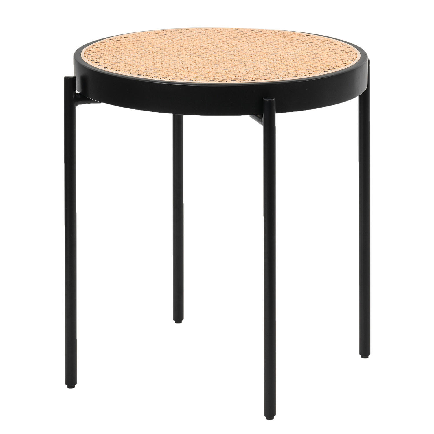 BEISTELLTISCH in Holz, Metall 51/51/52 cm  - Schwarz/Braun, MODERN, Holz/Metall (51/51/52cm) - home24