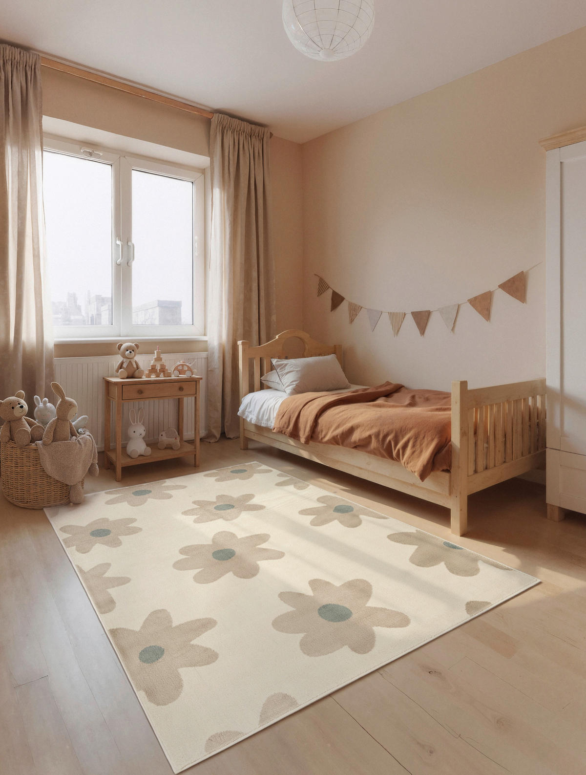 KINDERTEPPICH 200/290 cm Adventures Blume  - Multicolor/Creme, Design, Kunststoff/Textil (200/290cm) - Hanse Home