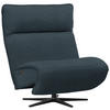 RELAXSESSEL in Textil Dunkelblau  - Schwarz/Dunkelblau, Modern, Textil/Metall (90/106/96cm) - Chilliano