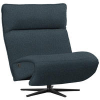 RELAXSESSEL in Textil Dunkelblau  - Schwarz/Dunkelblau, MODERN, Textil/Metall (90/106/96cm) - Chilliano
