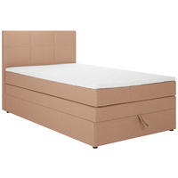 BOXSPRINGBETT 120/200 cm,  in Orange  - Schwarz/Orange, Design, Kunststoff/Textil (120/200cm) - Welnova