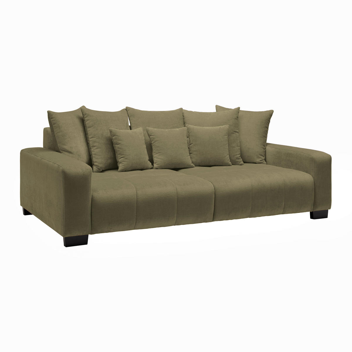 BIG SOFFA i olivgrön  - olivgrön/svart, Modern, trä (246/93/124cm) - MID.YOU