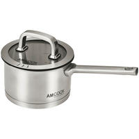 STIELKASSEROLLE 1,7 L  - Edelstahlfarben, Basics, Glas/Metall (16/9cm) - Am Cook