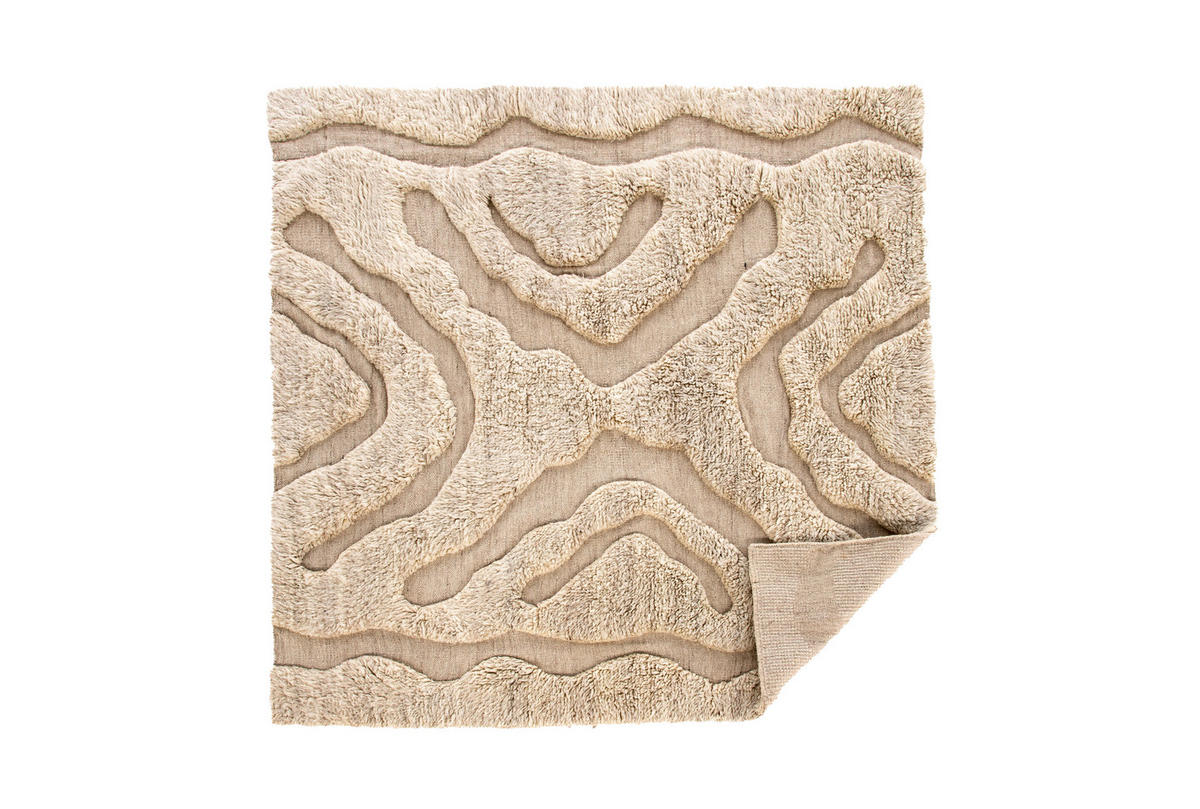 HOCHFLORTEPPICH 400/400 cm Weiß, Beige  - Beige/Weiß, LIFESTYLE, Textil (400/400cm) - P & B