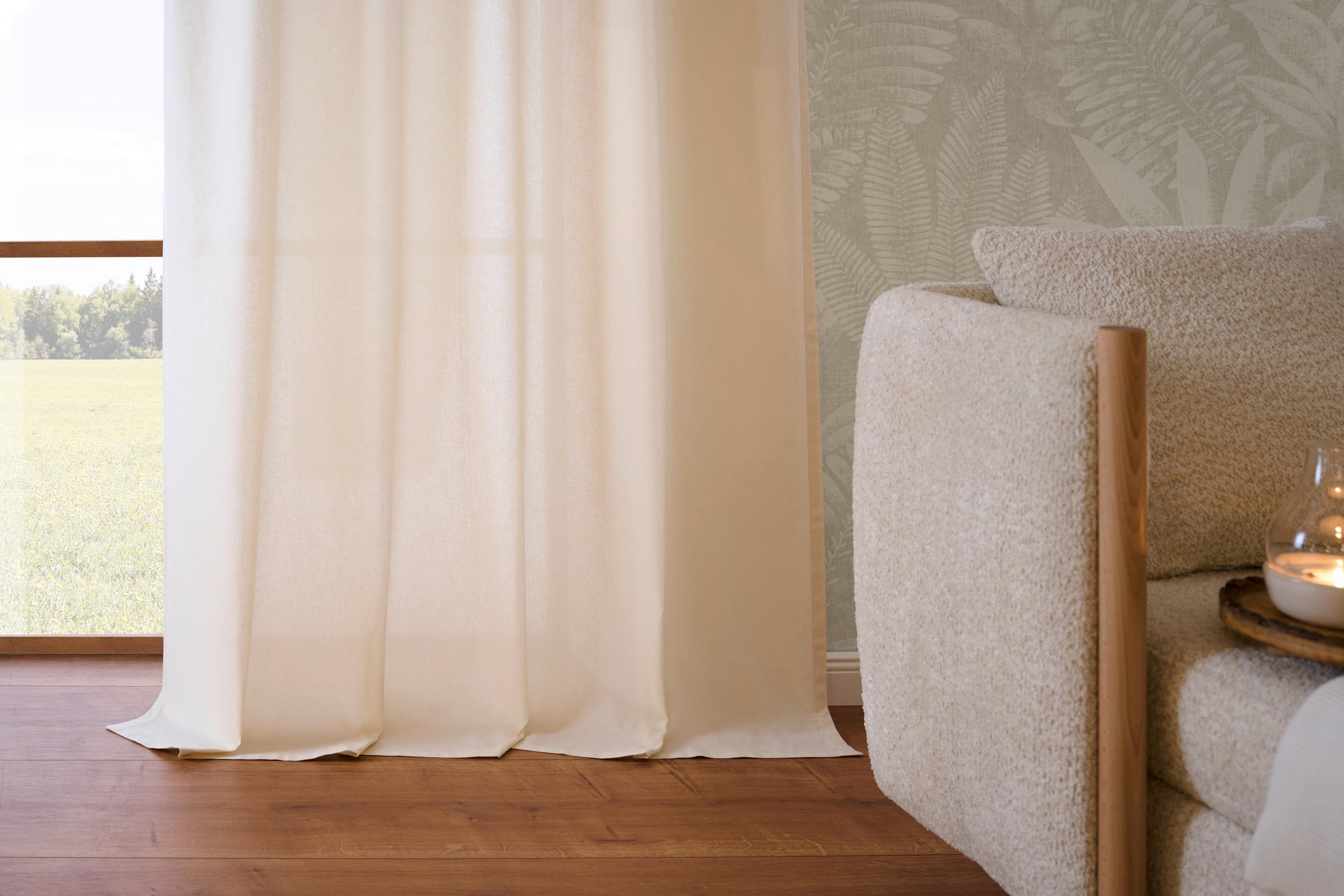 FERTIGVORHANG  blickdicht  140/255 cm   - Naturfarben, Basics, Textil (140/255cm) - Boxxx
