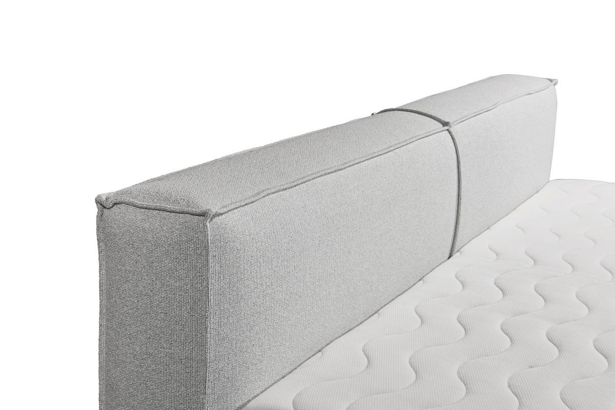 FAMILIENBOXSPRINGBETT - Silberfarben/Schwarz, LIFESTYLE, Kunststoff/Textil (240/200cm) - Esposa
