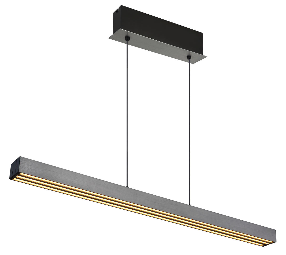LED-HÄNGELEUCHTE 95-150/7,5/80-150 cm    - Dunkelgrau/Opal, Design, Kunststoff/Metall (95-150/7,5/80-150cm) - Globo
