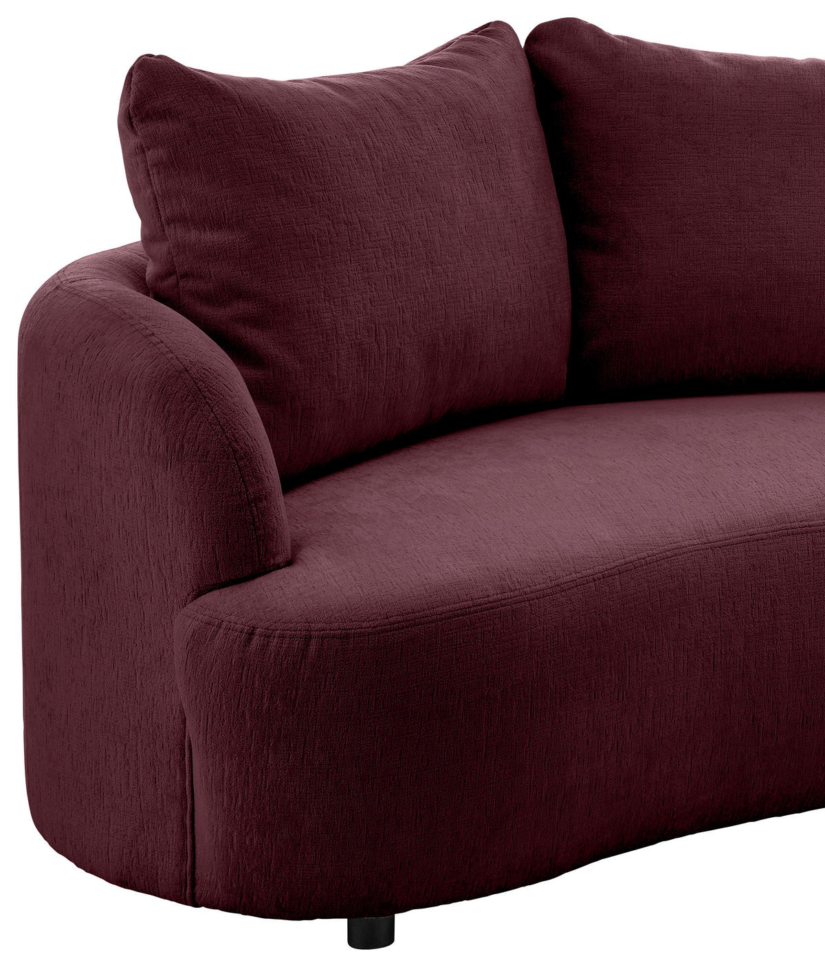 ECKSOFA in Mikrofaser Bordeaux  - Bordeaux/Schwarz, Modern, Kunststoff/Textil (139/250cm) - Livetastic