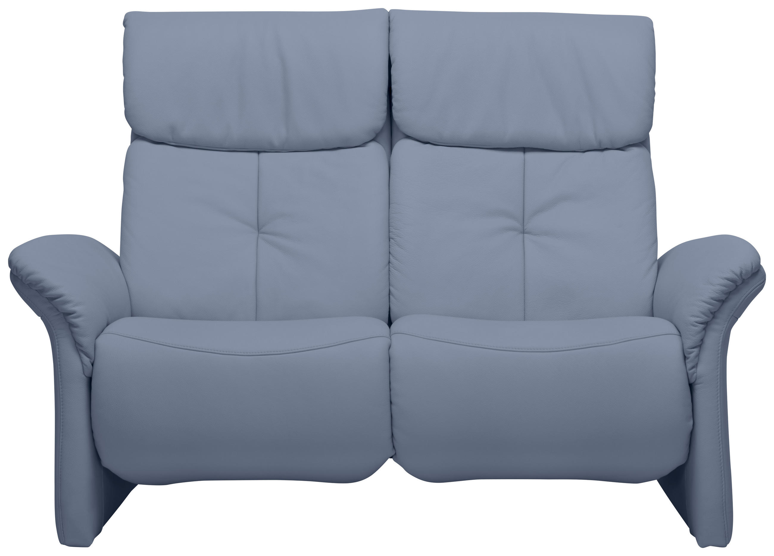 2-SITZER-SOFA Hellblau Echtleder  - Schwarz/Hellblau, KONVENTIONELL, Leder/Kunststoff (152/107/91cm) - Himolla Komfortklass