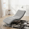 RELAXLIEGE in Samt Grau  - Silberfarben/Grau, Design, Textil/Metall (65/65-95/171cm) - Livetastic