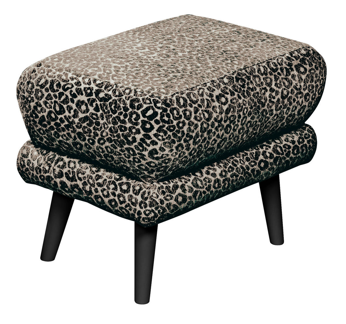 HOCKER Textil Braun, Schwarz  - Schwarz/Braun, Modern, Holzwerkstoff/Textil (63/43/42cm) - MID.YOU