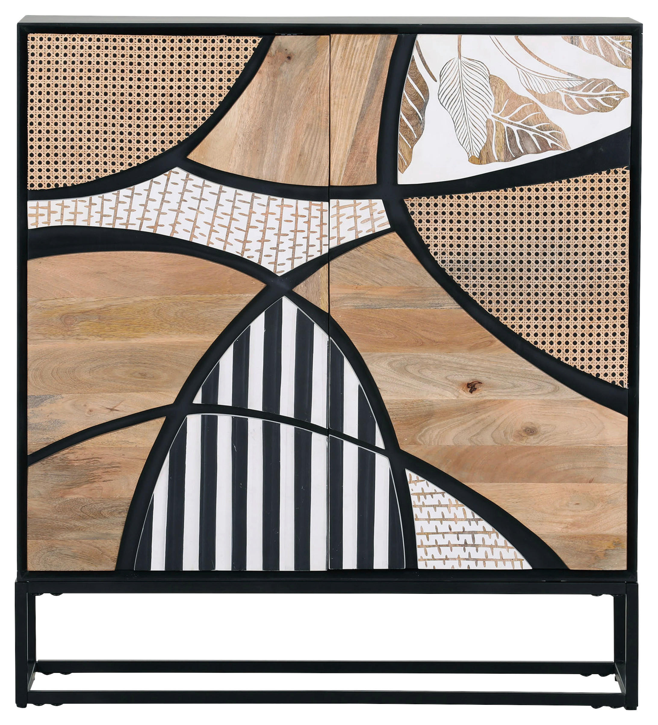 KOMMODE  in 100/110/35 cm  - Schwarz/Naturfarben, Design, Holz/Holzwerkstoff (100/110/35cm) - Landscape