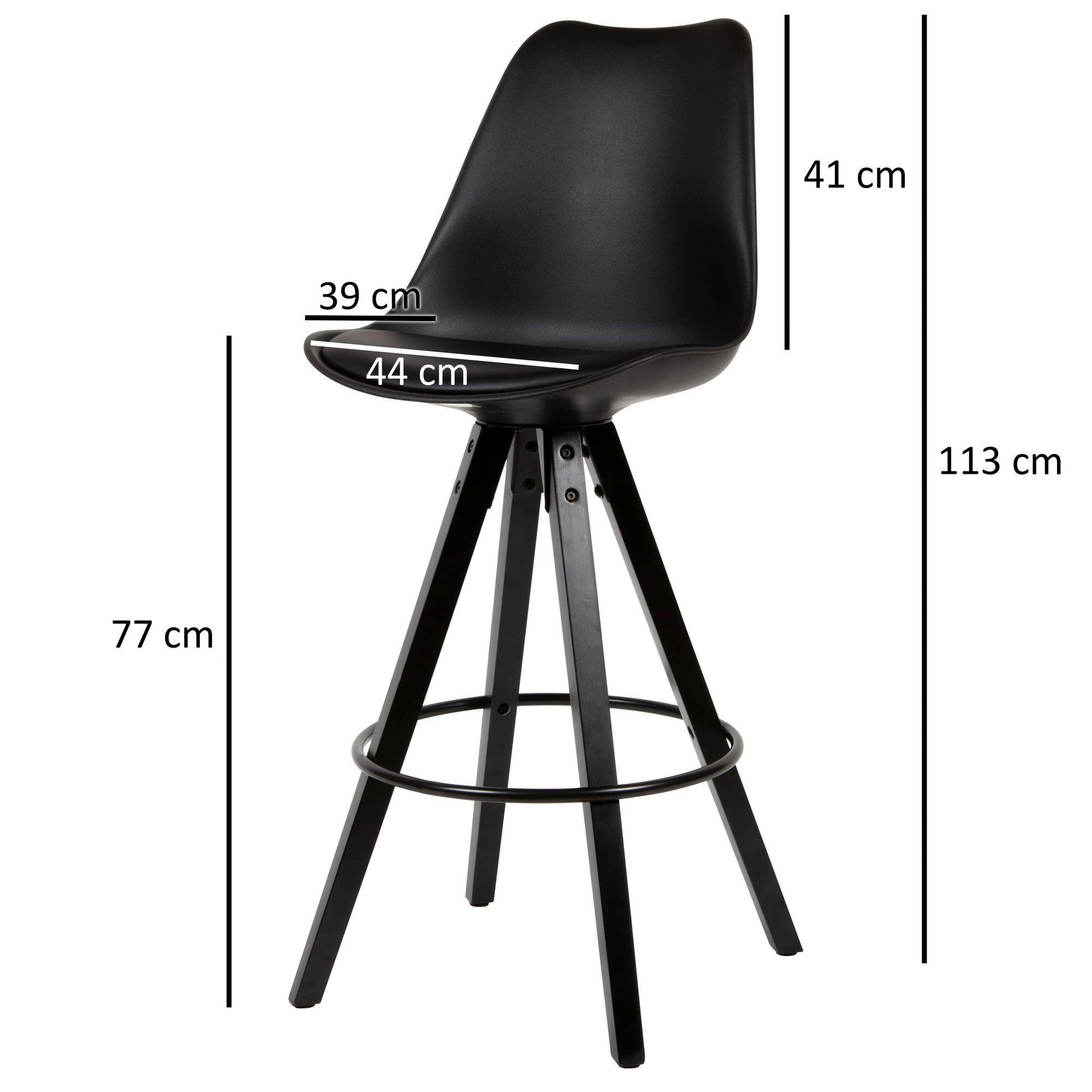 BARPALL SET i svart  - svart, Modern, trä/textil (44/113/39cm) - MID.YOU