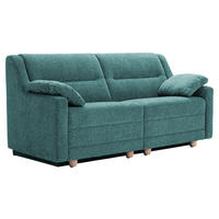 SCHLAFSOFA  mit Typenauswahl, Fußauswahl, Stoffauswahl, Liegefunktion, Sitzqualitäten, Schlafen auf Sitzhöhe, Hocker erhältlich, Rückenfutter Chenille Türkis  - Türkis/Buchefarben, KONVENTIONELL, Holz/Textil (184/88/91cm) - Sedda