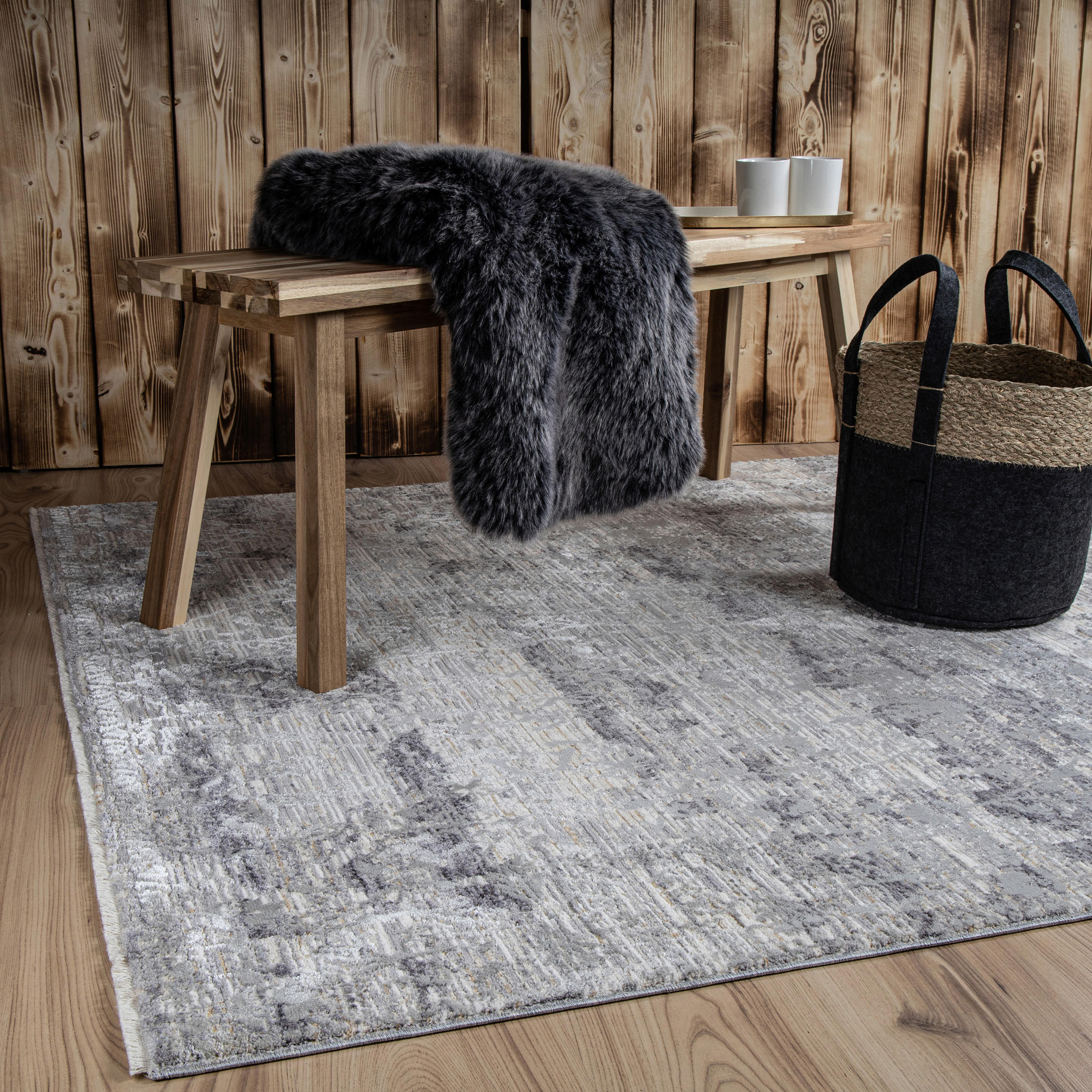 COVOR ȚESUT My Manaos  - gri, Konventionell, textil (200/290cm)