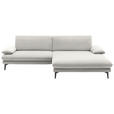 ECKSOFA Creme, Naturfarben Webstoff  - Creme/Schwarz, Design, Textil/Metall (284/184cm) - Dieter Knoll