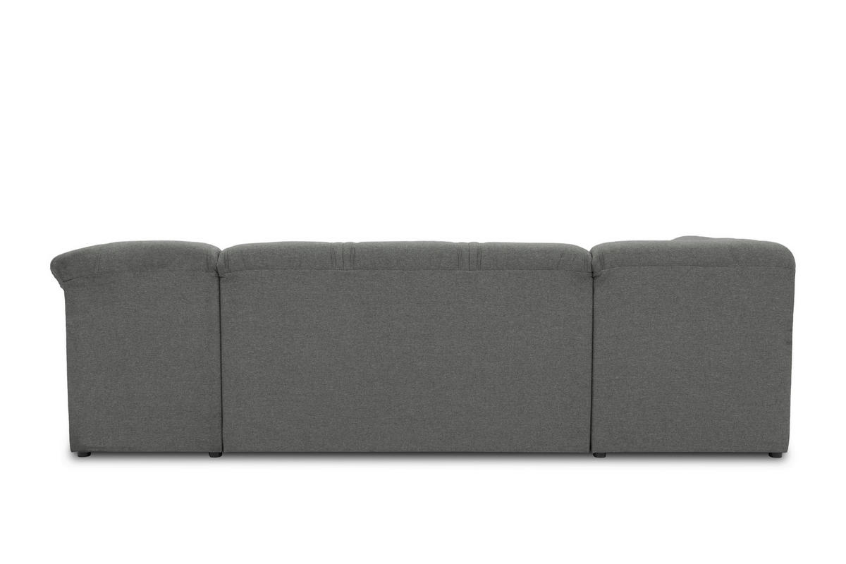 WOHNLANDSCHAFT Grau Mikrofaser  - Schwarz/Grau, KONVENTIONELL, Kunststoff/Textil (180/295/146cm) - MID.YOU