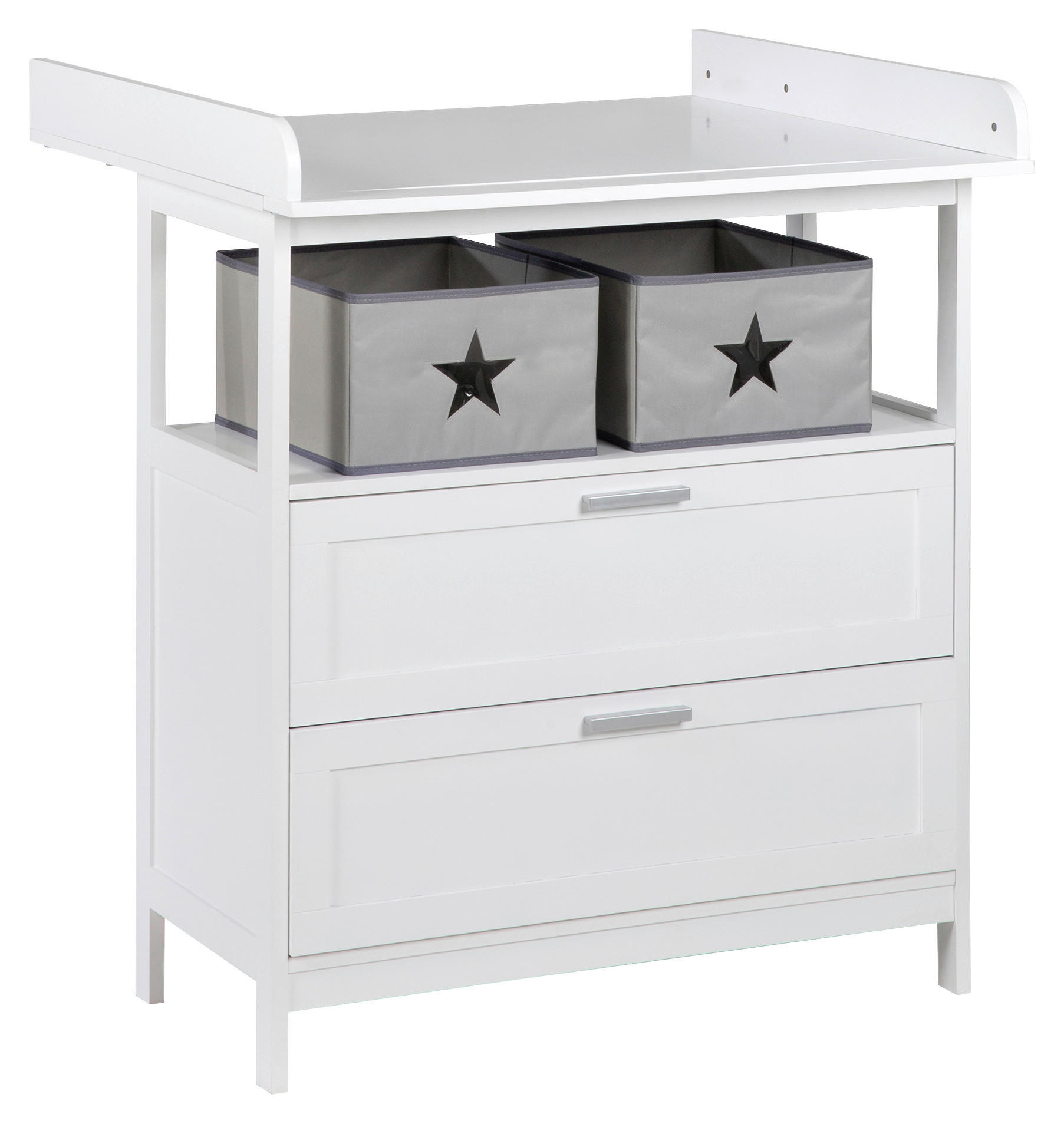 Wickelkommode White Hamburg 87/100/75 cm  - Weiss, Romantik / Landhaus, Holzwerkstoff/Kunststoff (87/100/75cm) - Based