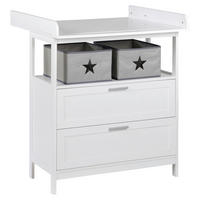 Wickelkommode White Hamburg 87/100/75 cm  - Weiss, Romantik / Landhaus, Holzwerkstoff/Kunststoff (87/100/75cm) - Based