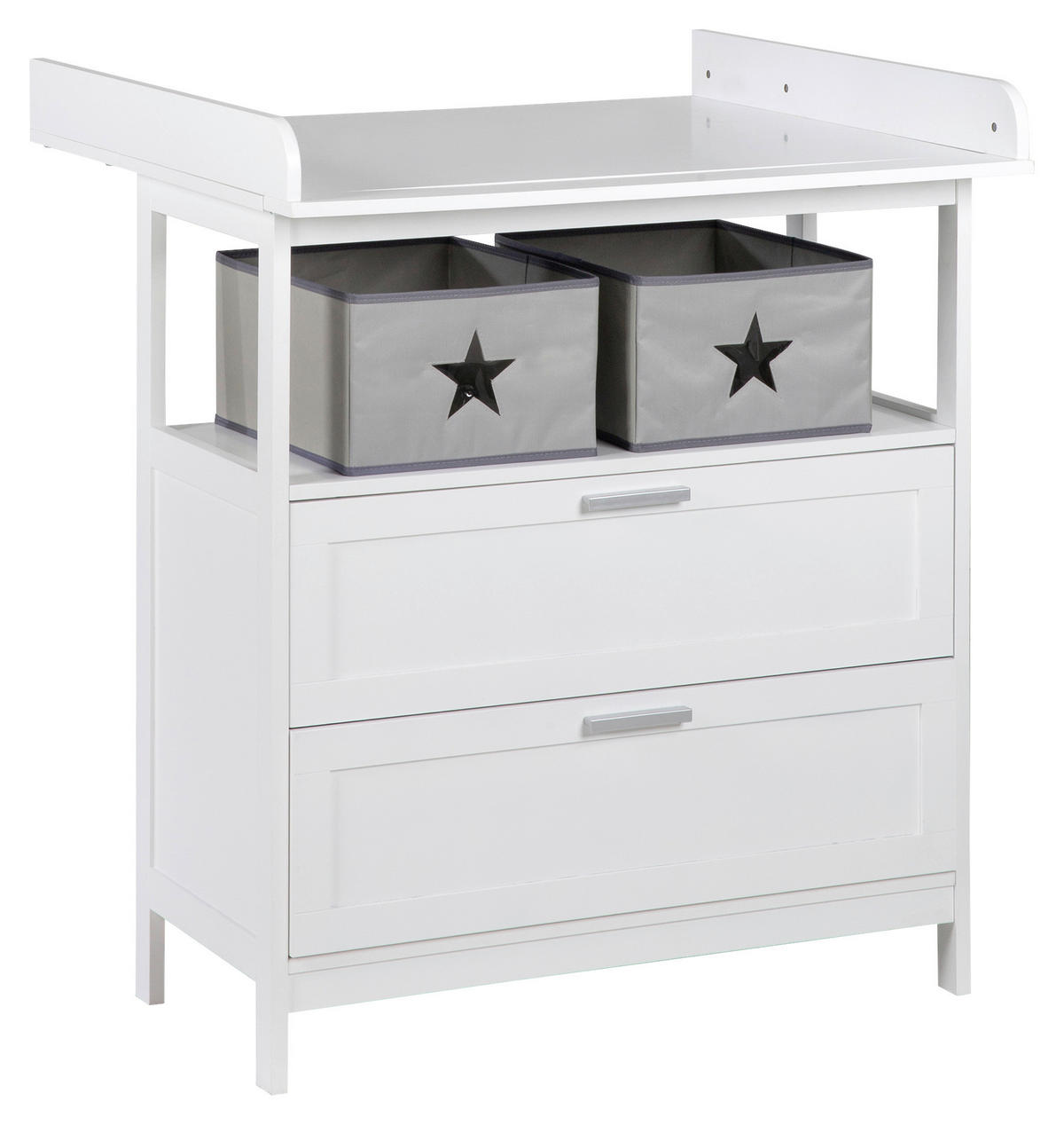 Wickelkommode White Hamburg 87/100/75 cm  - Weiss, Romantik / Landhaus, Holzwerkstoff/Kunststoff (87/100/75cm) - Based